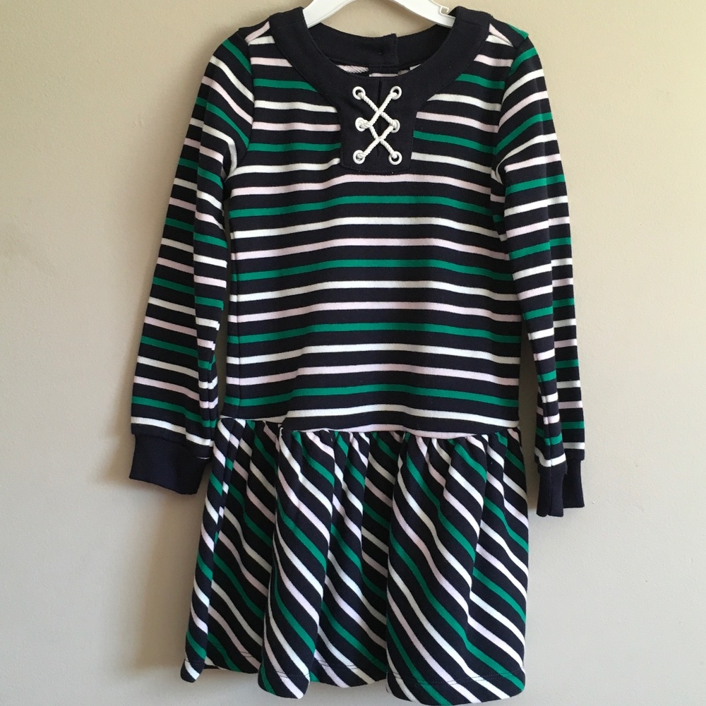 Janie & Jack Striped Dropwaist Dress size 5.